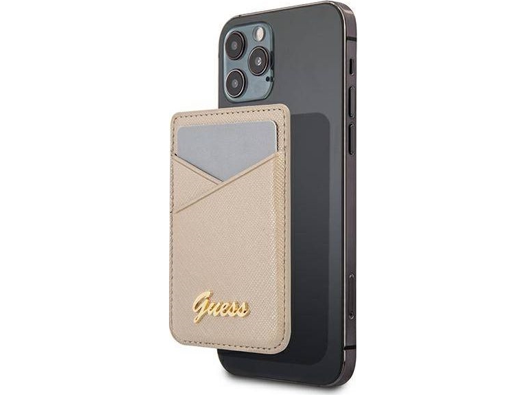 Guess Kartensteckfach Guwmssaslgo Magsafe Saffiano Gold/Goldfarben