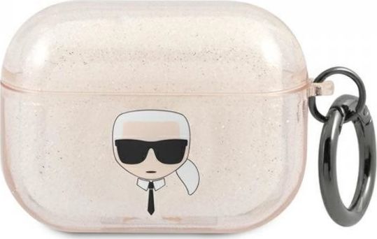 Karl Lagerfeld Glitter Karl's Head Case Für Airpods Pro - Gold