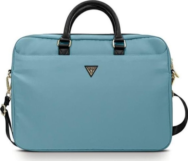 Guess Nylon Dreieck-Logo Tasche Für Einen 16" Laptop - Blau