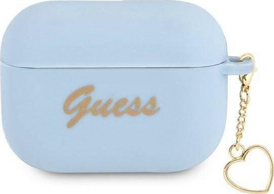 Guess Guaplschsb Etui Til Airpods Pro - Blå/Blå Silikonecharmehjerte