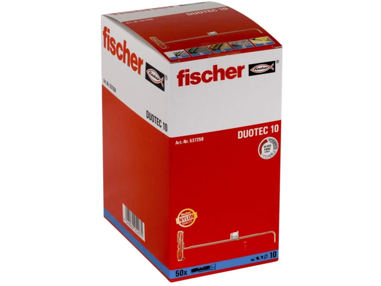 Fischer 537258, Kit med skruv och väggplugg, Gipsskiva, Gipsskivor, 50 mm, 1 cm, 4,5 mm, 5 mm | Verktyg & Verkstad - Infästning - Råpluggar och pluggar | GameStuff
