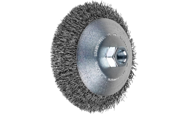 PFERD Bevel brushes crimped with thread, Stål