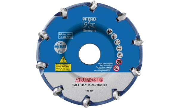 Pferd Milling Tools With Alumaster Cutting Inserts, Hsd-F Design For Flat Applications, 1 Stk