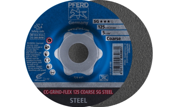Pferd Cc-Grind Grinding Discs Flex Sg Steel, 12,5 Cm, 10 Stk