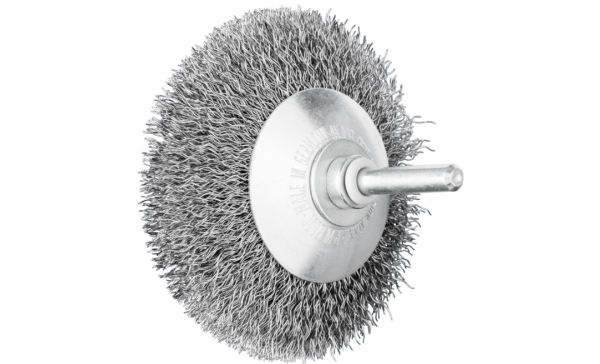 Pferd Bevel Brushes Crimped Shank-Mounted, Stål