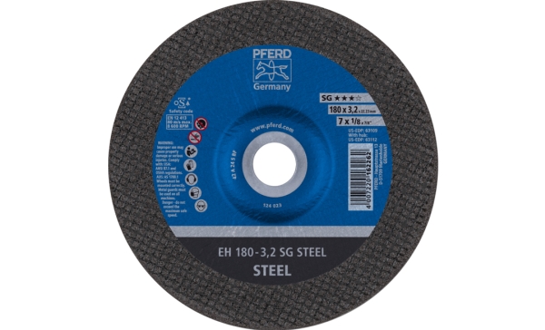 PFERD EH 180-3,2 SG STEEL, Terästä, PFERD, 2,22 cm, 18 cm, 8500 RPM, 25 kpl