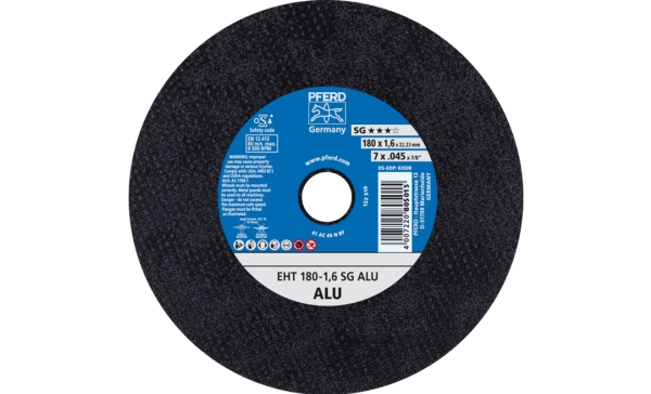 PFERD EHT 180-1,6 SG ALU, Icke-järnmetaller, Gjuten aluminium, PFERD, 2,22 cm, 18 cm, 8500 RPM, 25 styck | Verktyg & Verkstad - Handverktyg - Tillbehör til Handverktyg | GameStuff