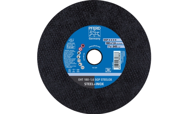 PFERD EHT 180-1,6 SGP STEELOX, Stål, Rustfrit stål, PFERD, 2,22 cm, 18 cm, 8500 rpm, 25 stk