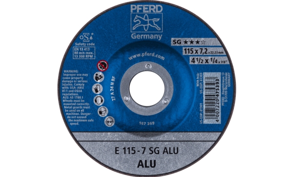 Pferd 62211622, Skæreskive, Aluminium, Metal Uden Jern, 11,5 Cm, Alle Mærker, Deprimeret Centrum, 2,22 Cm