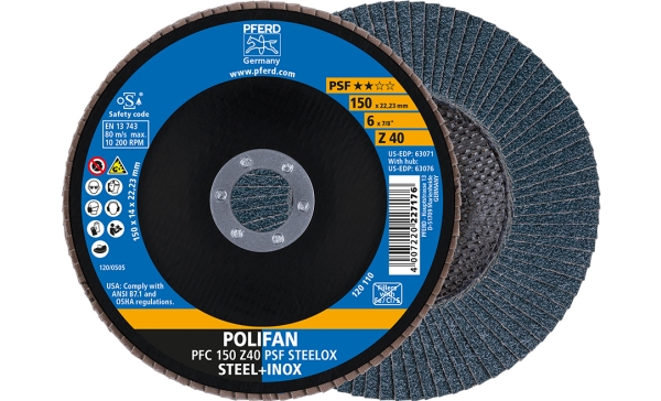 Pferd Tools 67764150 Polifan Sternfederscheibe Pfc 150 Z 40 Psf Steelox Durchmesser 150 Mm N/A 10 Stück