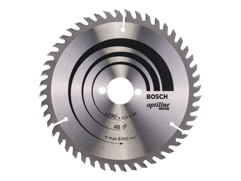 Bosch Rundsavsklinge Optiline Ø190x2,0x30mm 48t - 2608641186
