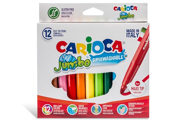 Carioca Jumbo, Extradick, Mehrfarbig, Rundspitze, 6 Mm, Achteckig, Italien