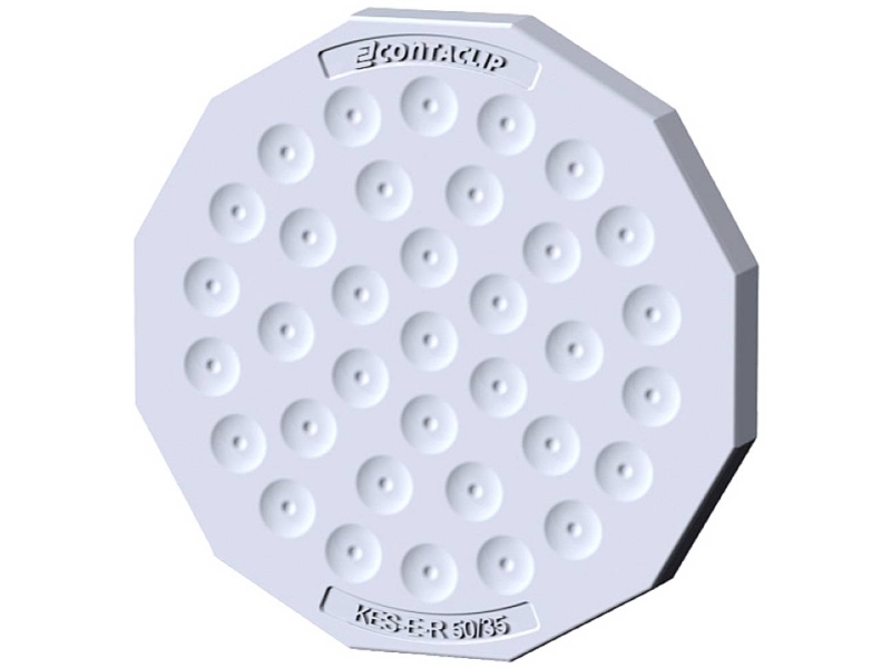 Conta-Clip Kes-E-R 50/35 B Gr Kabelindføring Pladetykkelse (Maks.) 4 Mm Termoplastisk Elastomer Grå 1 Stk