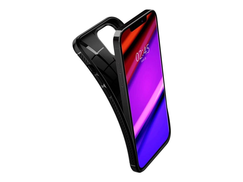 Spigen Rugged Armor, Cover, Apple, Iphone 12 / Iphone 12 Pro, 15,5 Cm (6.1"), Schwarz