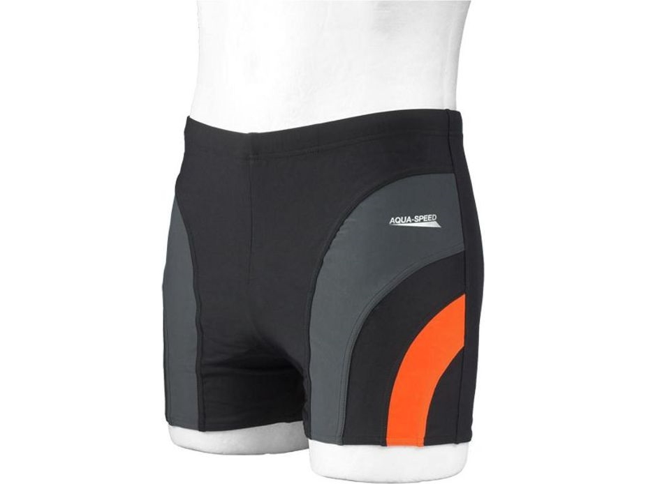 Aqua-Speed Sasha Sort/Grå/Orange Badeshorts 310 Str. L /2406