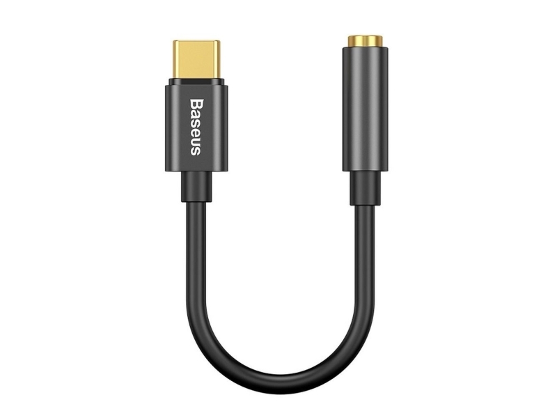 Baseus CATL54-01, Typ-C, 3,5 mm, Sort | Datortillbehör - Kablar & adaptrar - Adaptrar | GameStuff