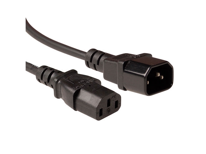 Act Ak5214 12M C14-Koppler C13-Koppler Schwarz Stromkabel - 1,2 M (Ak5214)