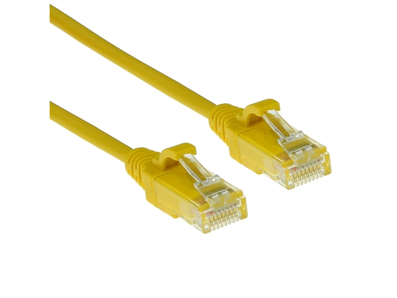 Act Yellow 0,25 M Lszh U/Utp Cat6 Datacenter Slimline Patchkabel Med Rj45 Cat6 U/Utp Slimline Yl 0,25M (Dc9852)