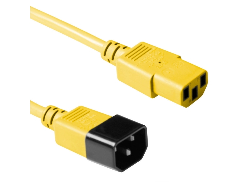 Act Ak5426 Stromkabel Gelb 0,3 M C13-Koppler C14-Koppler (Ak5426)