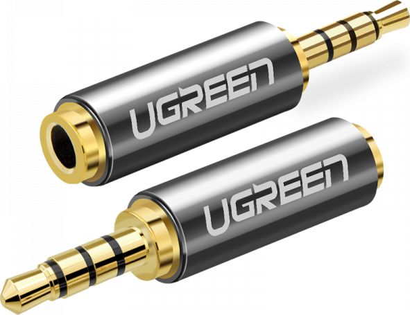 Adapter / adapter UGREEN 20501 fra 2,5 mm mikrokontakt (hann) til 3,5 mm minikontakt (hun)