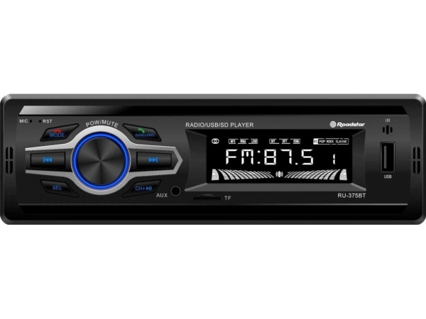 Roadstar RU-375BT, Sort, 1 DIN, 72 W, 4.0 kanaler, 18 W, LCD