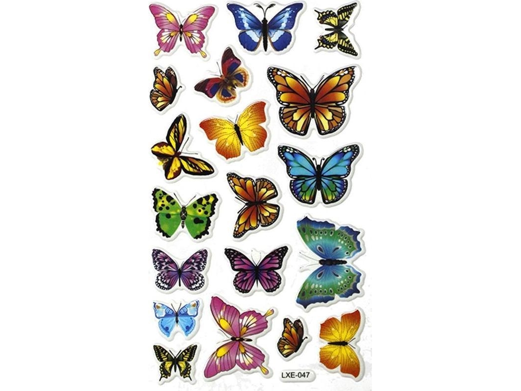 Titanum Stickers Convex Butterflies 19Pcs