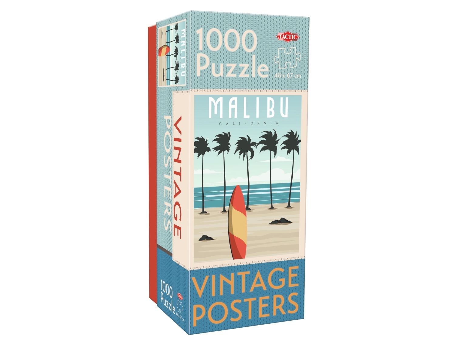 Tactic Puzzle Lovers Vintage Posters Malibu 1000 Pcs Puzzle
