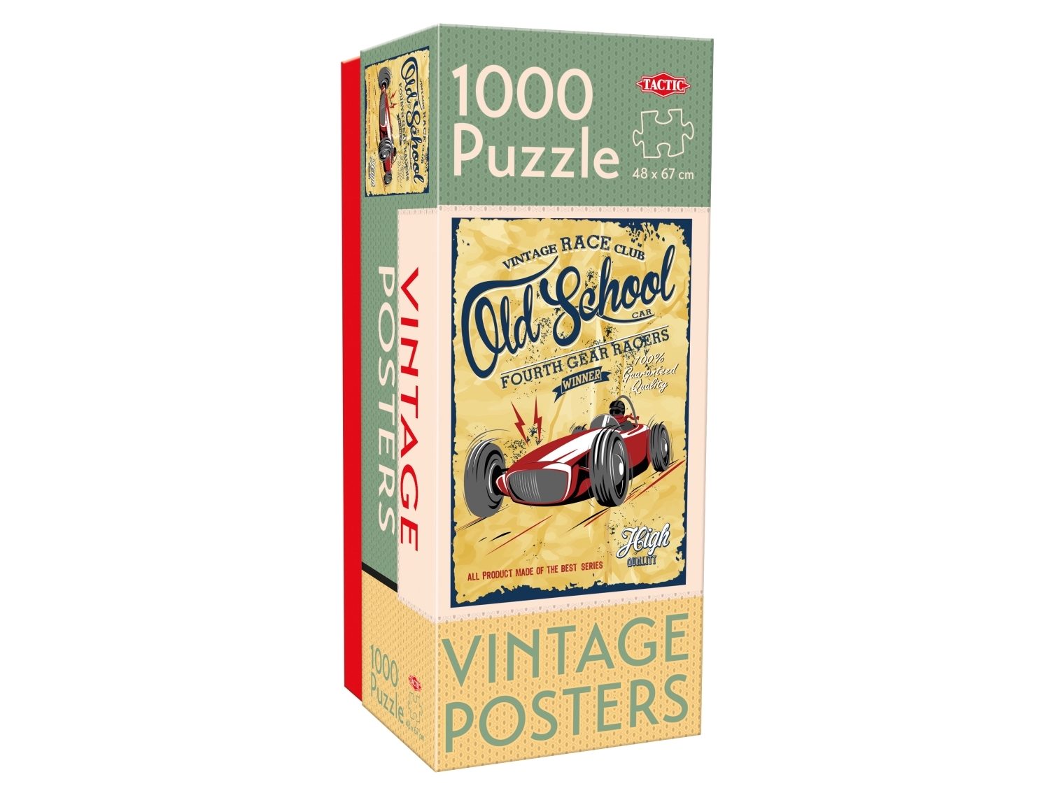 Tactic Puzzle Lovers Vintage Posters Old School Gear Racers 1000 Pcs Puzzle