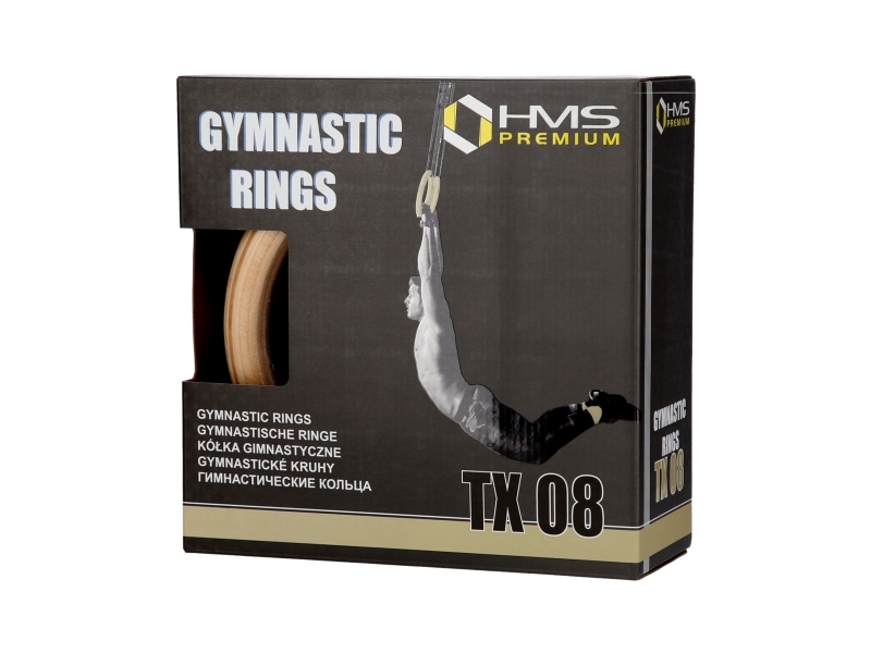Gymnastikreifen aus Holz mit Maßband HMS Premium TX08