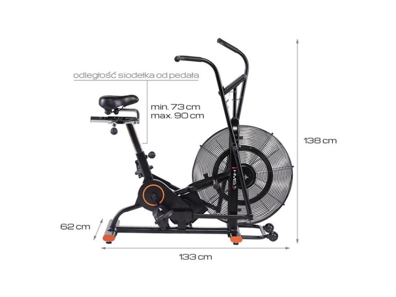 Stationær cykel HMS MP6548 (luftmodstand)