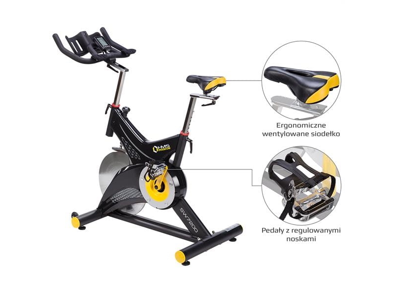 Stationær cykel HMS SW7200 mekanisk indoor cycling