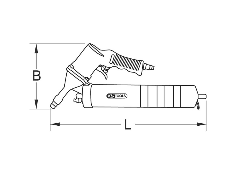 KS Tools 515.3900 Tryckluft fettspruta 6,3 bar | Elverktyg - Luftverktyg - Luft tillbehör | GameStuff