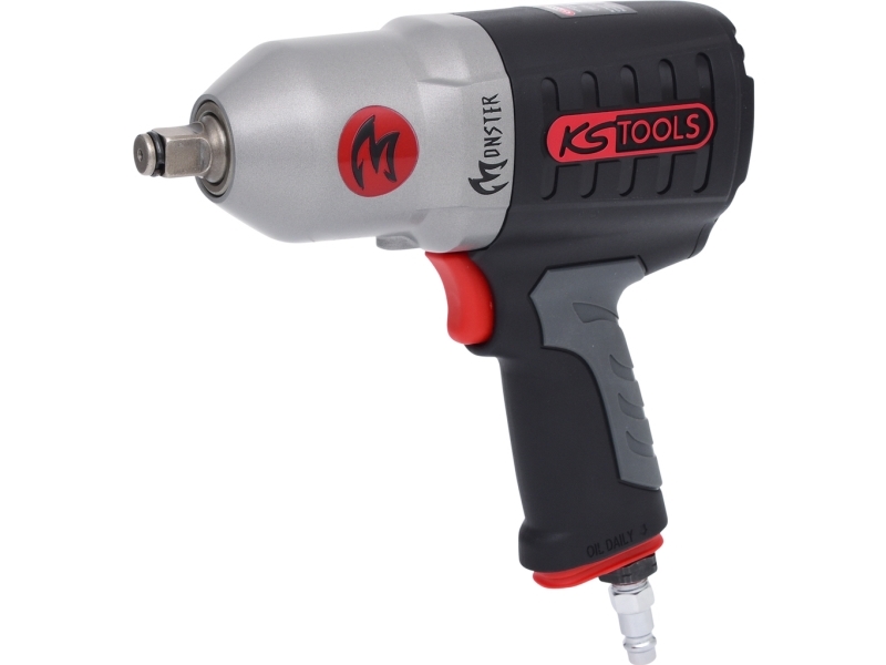 KS Tools MONSTER, Mutterdragare, Svart, Grå, Röd, Silver, Gjuten aluminium, 1/2, 7930 RPM, 931 nm