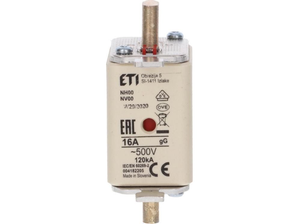 Sicherungseinsatz Kombi Nh00 Gg 16A/500V 004182205/3Stk / Sicherungseinsatz Kombi Nh00 Gg 16A/500V