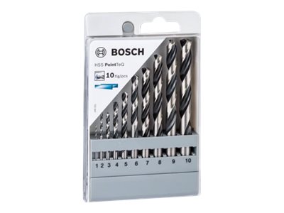 Bosch Metalborsæt Pointtec HSS-R 1-10mm 10stk - 2608577348