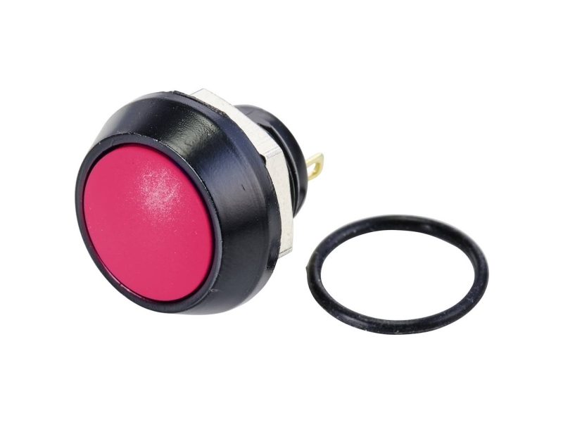 Tru Components Gq12b-10/J/R/A Trykknap 48 V/Dc 2 A 1 X Aus/(Ein) Tastende Ip65 1 Stk