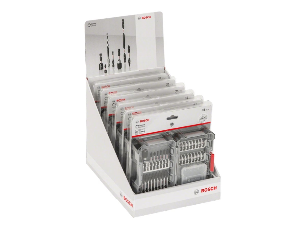 Bosch Impact Control Skruetrækkerbitsæt 31 Stykker Torx Phillips Pozidriv Slot Længde: 50 Mm 25 Mm 60 Mm