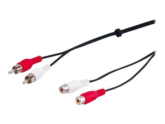 Microconnect Audch2, 2 X Rca, Männlich, 2 X Rca, Weiblich, 1,5 M, Schwarz