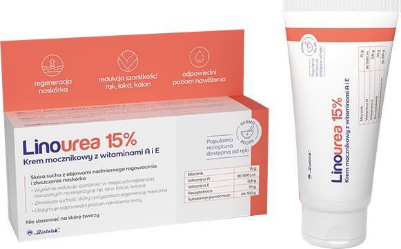 Farmaceutisk Virksomhed "Ziołole Ziołolek Linourea A+E, Urea Creme 15% 50 G