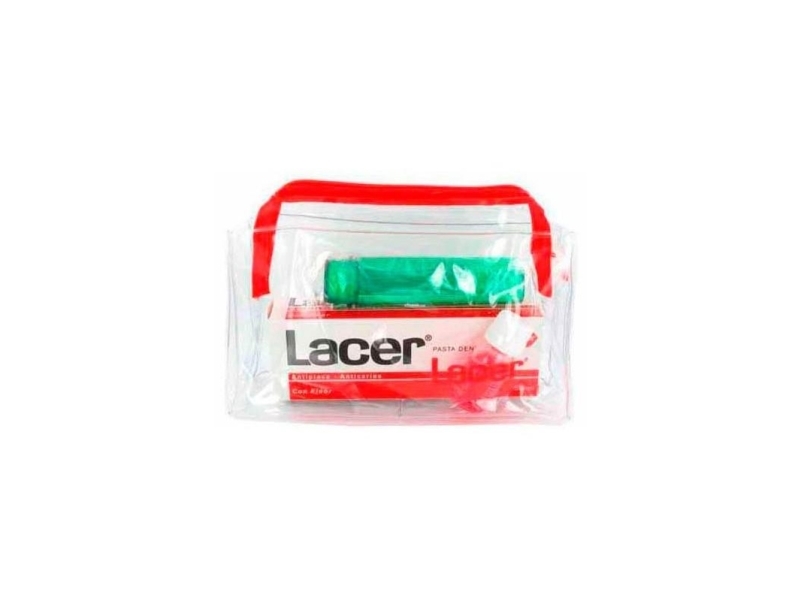 Lacer Toiletry Bag Anti Plate Toothpaste 50Ml Travel Brush Mouthwash And Toothpaste Samples