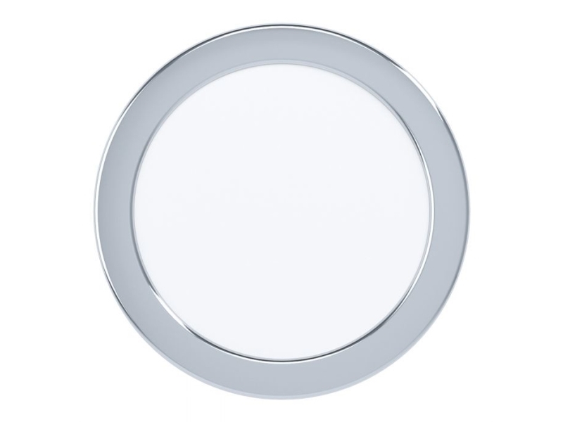 EGLO FUEVA 5 indbygningsspot Ø86 mm, 3000K, IP44, krom