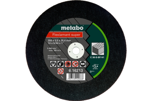 Metabo 616213000, Klippskiva, Platt i mitten, Sten, Varje varumärke, 35 cm, 5460 RPM | Verktyg & Verkstad - Handverktyg - Tillbehör til Handverktyg | GameStuff