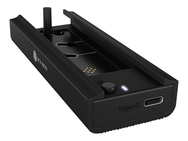 Icy Box Ib-180Mc-C31, M.2 Nvme & Sata Docking, Usb 3.2 Gen 2 Type-C , Werkzeuglos, Aluminium, Schwarz, Ssd-Gehäuse, M.2, Pci Express, Serial Ata Iii,