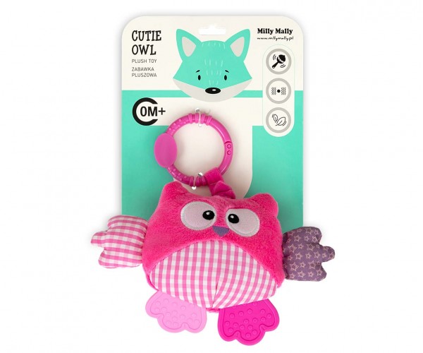 Milly Mally Plüsch-Anhänger Eule Rosa