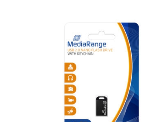Mediarange Nano - Usb Flashdrive - 16 Gb - Usb 2.0 - Sort