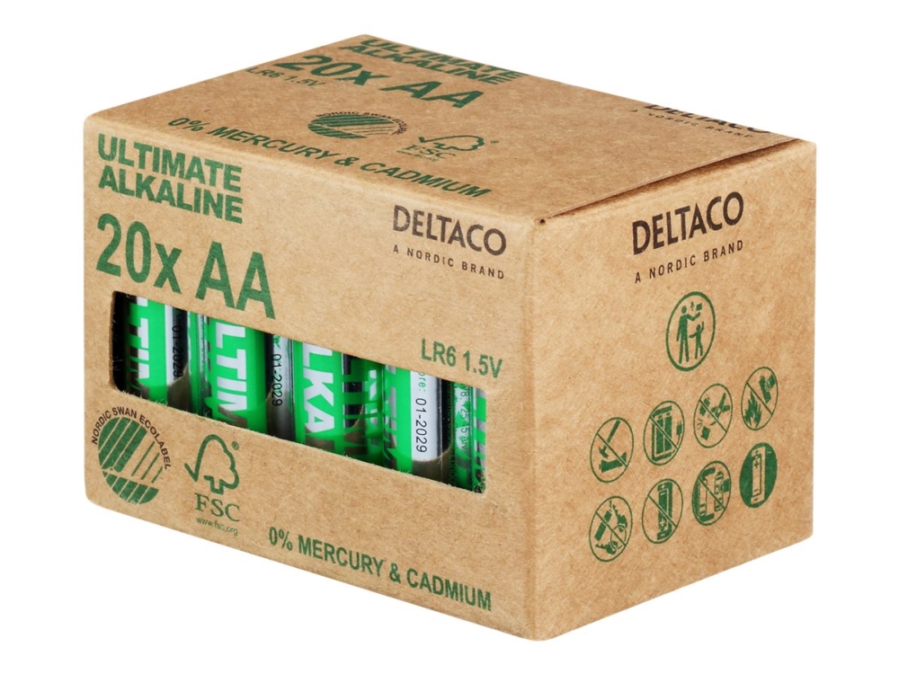 Ultimate Alkaline Aa-Batteri, 20-Pack