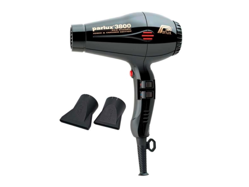 Parlux 3800, 2000 t, 75 m³/h, musta, 3 m, 2100 W, 1 kpl