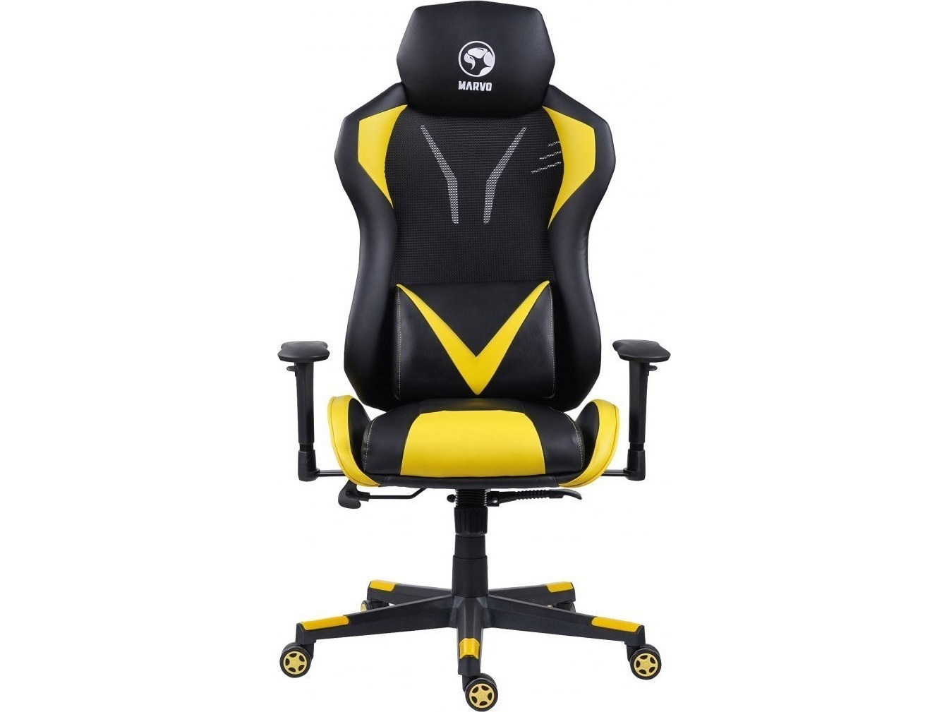 For The Gamer, The Marvo Ch-133 Black Armchair, Headrest And Lumbar Pillow