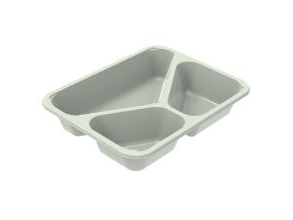 Schale Mit 3 Fächern C 2227-3F 227X178x43 Mm 545/280/200 Ml Evolve Cpet, 420 Stück/Packung