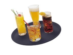 Servisbricka Cambro Ø40.5cm Glasfiber och halkfri gummiyta Svart,12 st/krt | Bordssättning - Par - Plattor | GameStuff